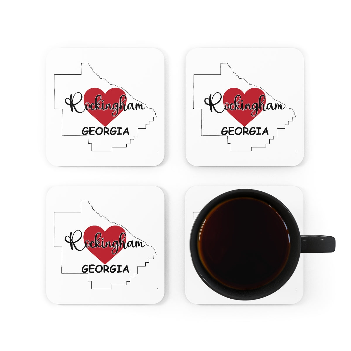 Rockingham Georgia Corkwood Coaster Set