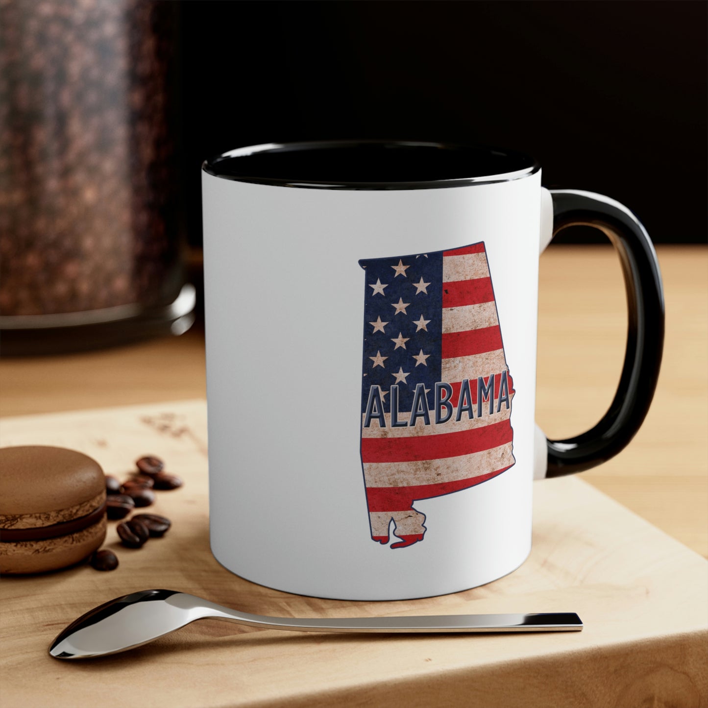Alabama US Flag Accent Coffee Mug 11oz