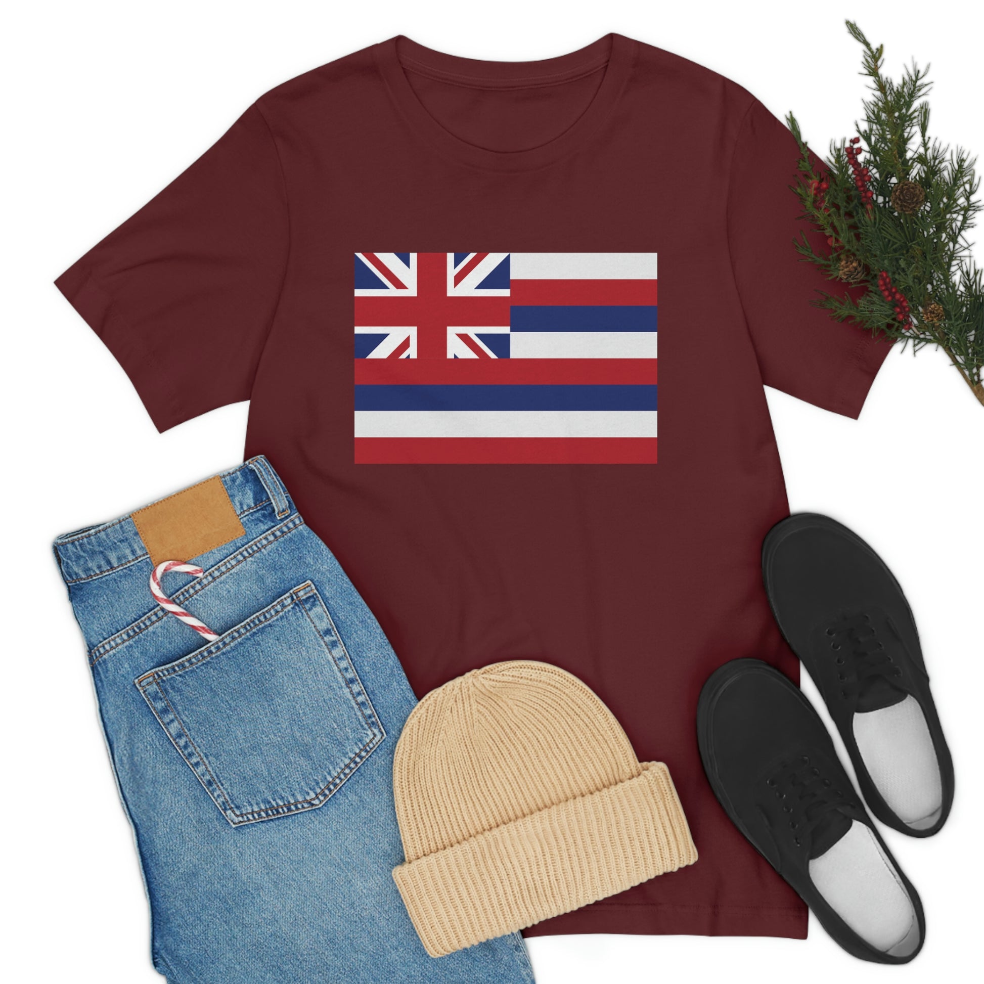 Hawaii Flag Unisex Jersey Short Sleeve Tee Tshirt T-shirt