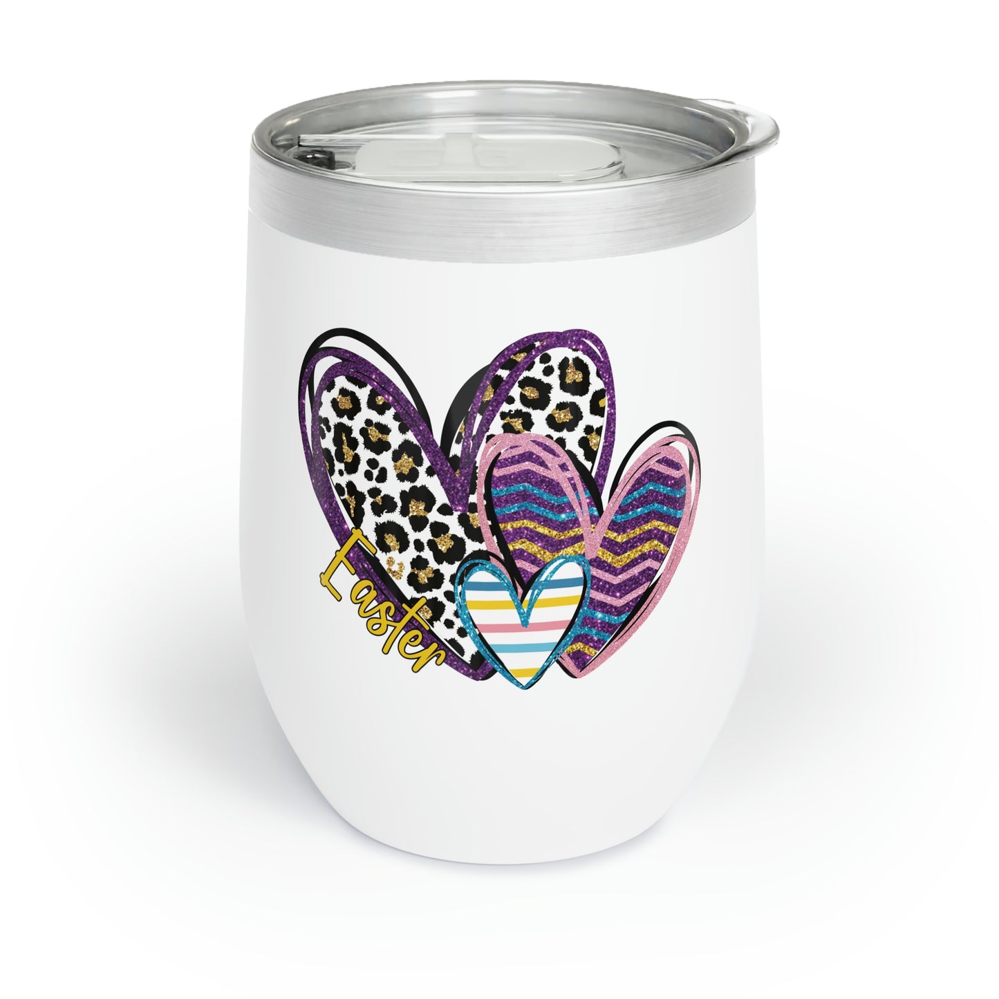 Easter Funky Hearts Chill Wine Tumbler