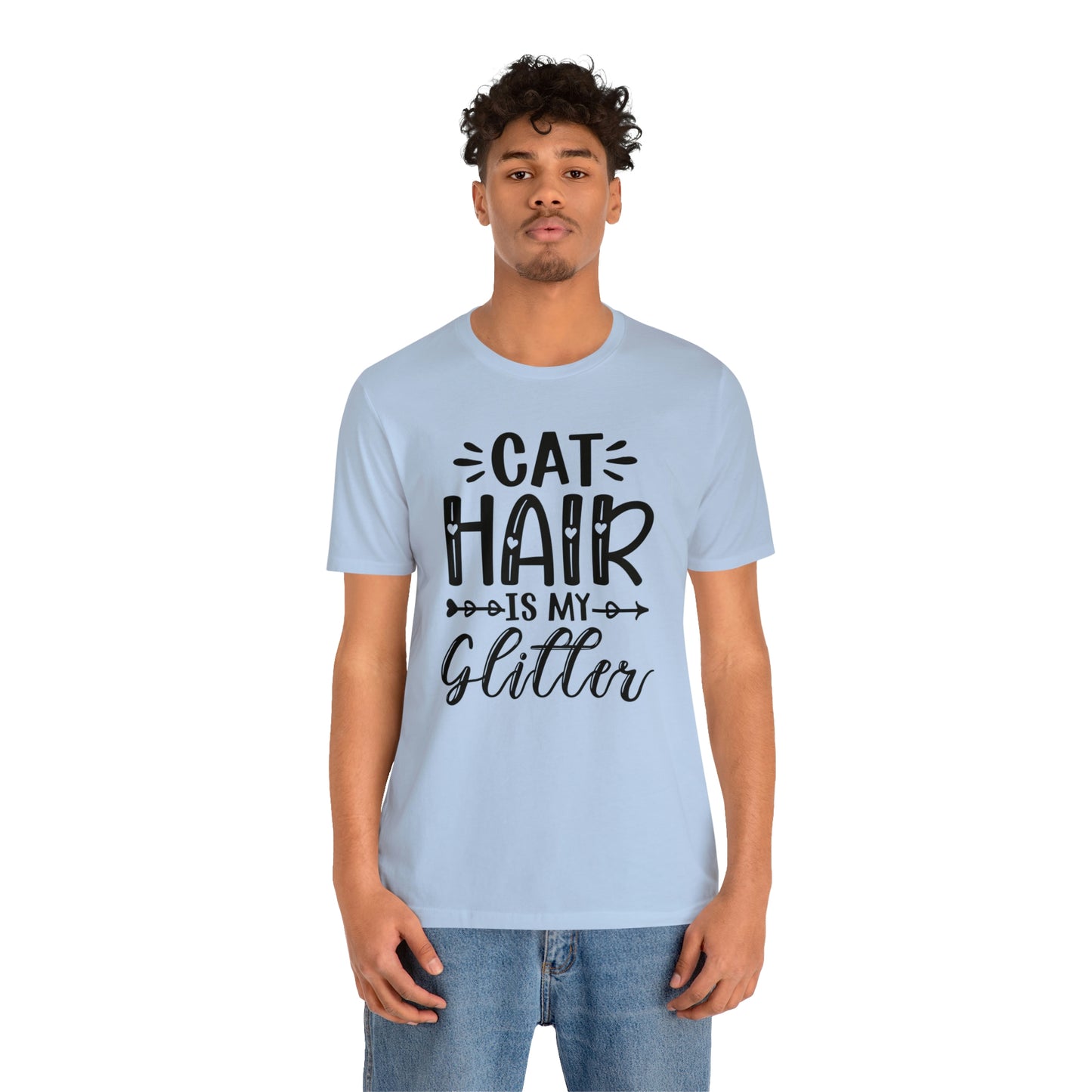 Cat Hair is my Glitter Short Sleeve T-shirt