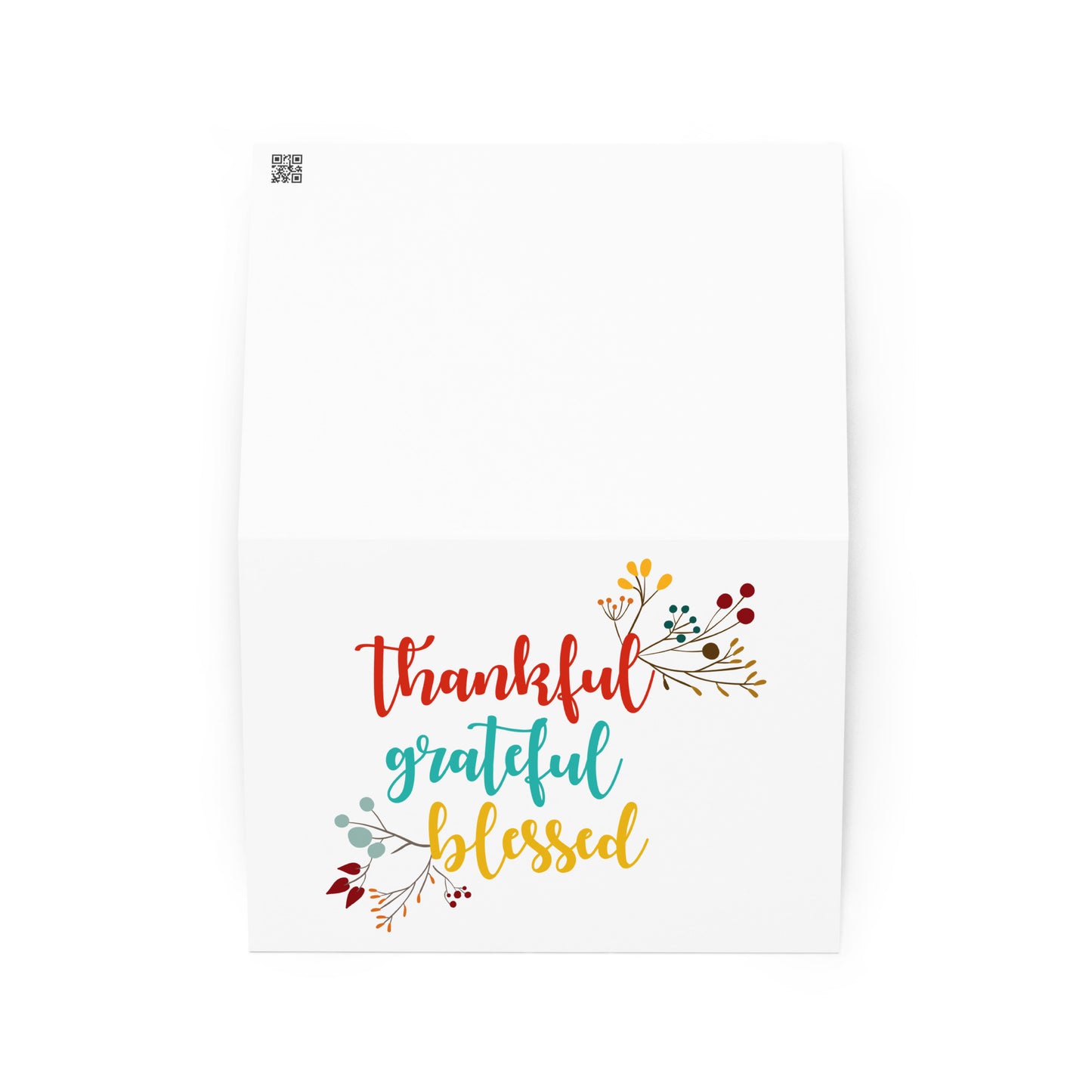 Thankful Grateful Blessed Greeting card