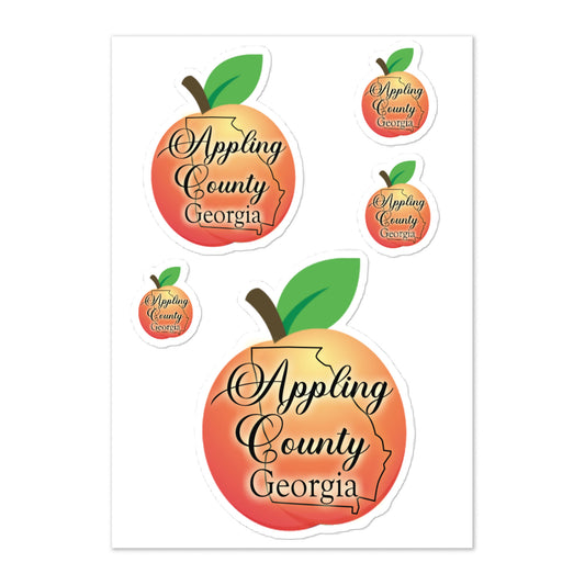 Appling County Georgia Kiss Cut Sticker Sheet