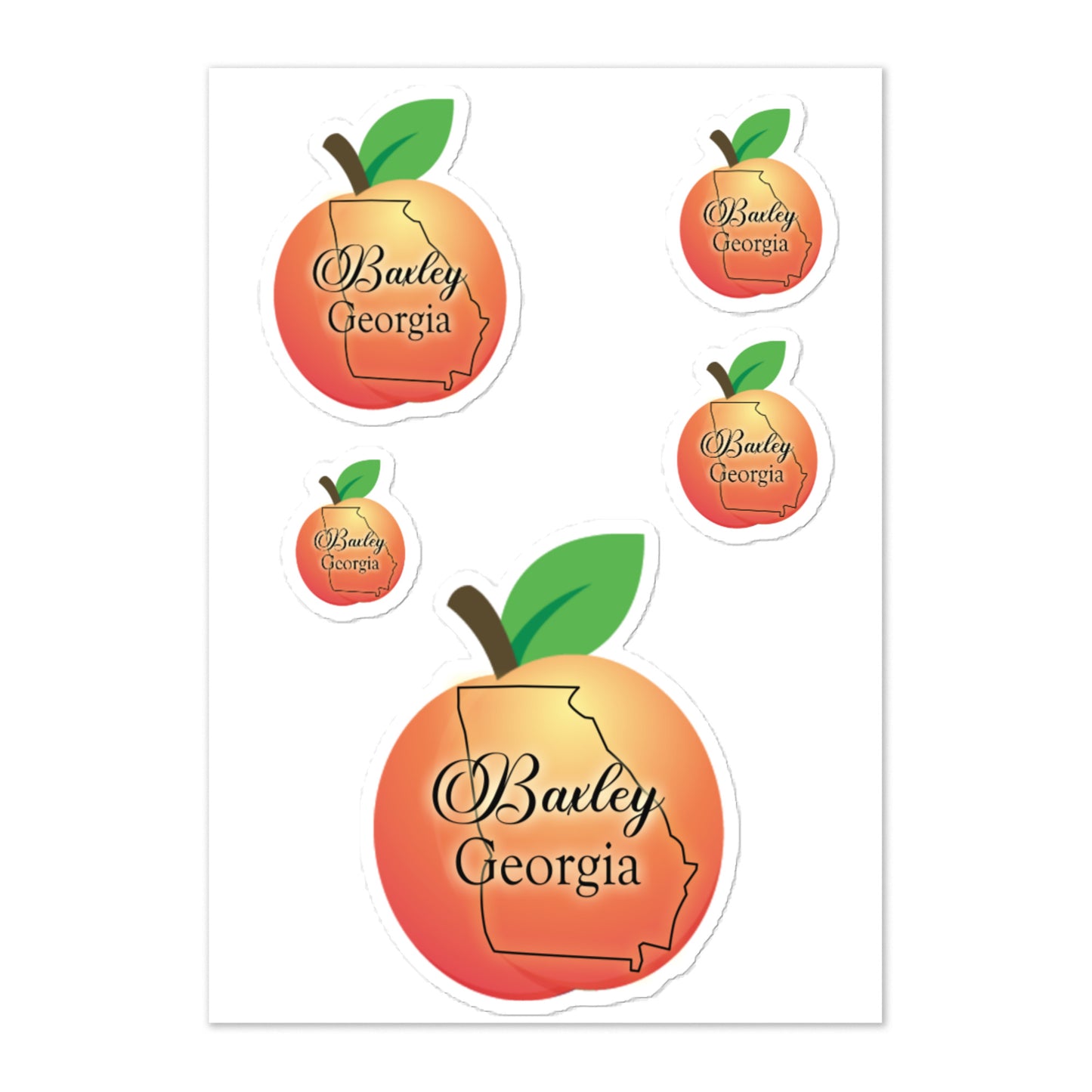Baxley Georgia - State Outline Sticker Sheet Sticker Sheet