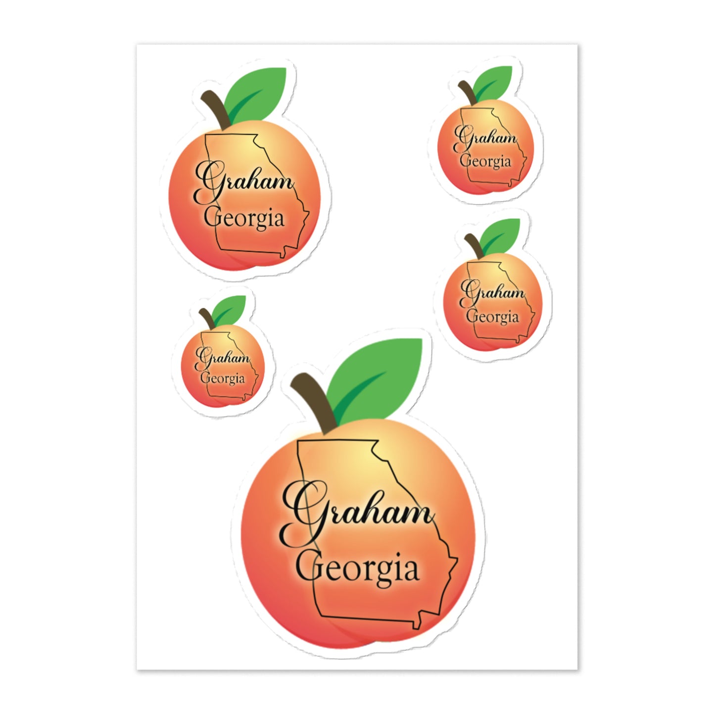 Graham Georgia - State Outline Sticker Sheet