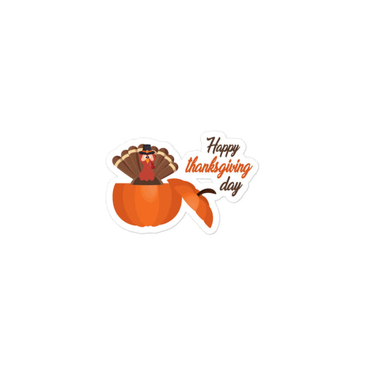 Happy Thanksgiving Day Bubble-free stickers