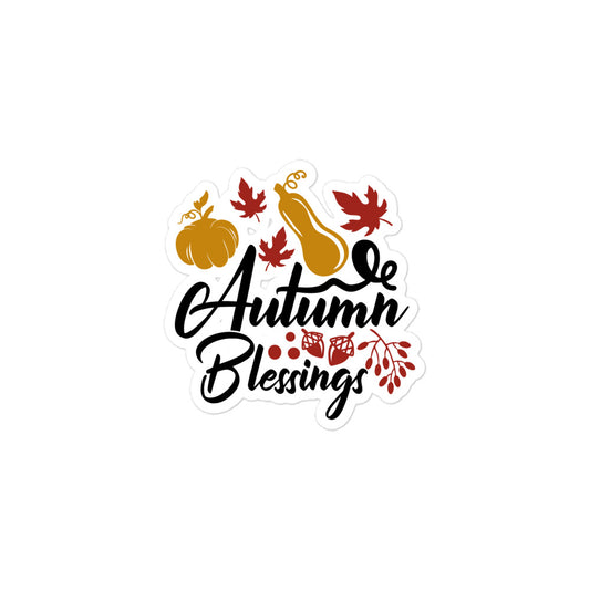 Autumn Blessings Bubble-free stickers