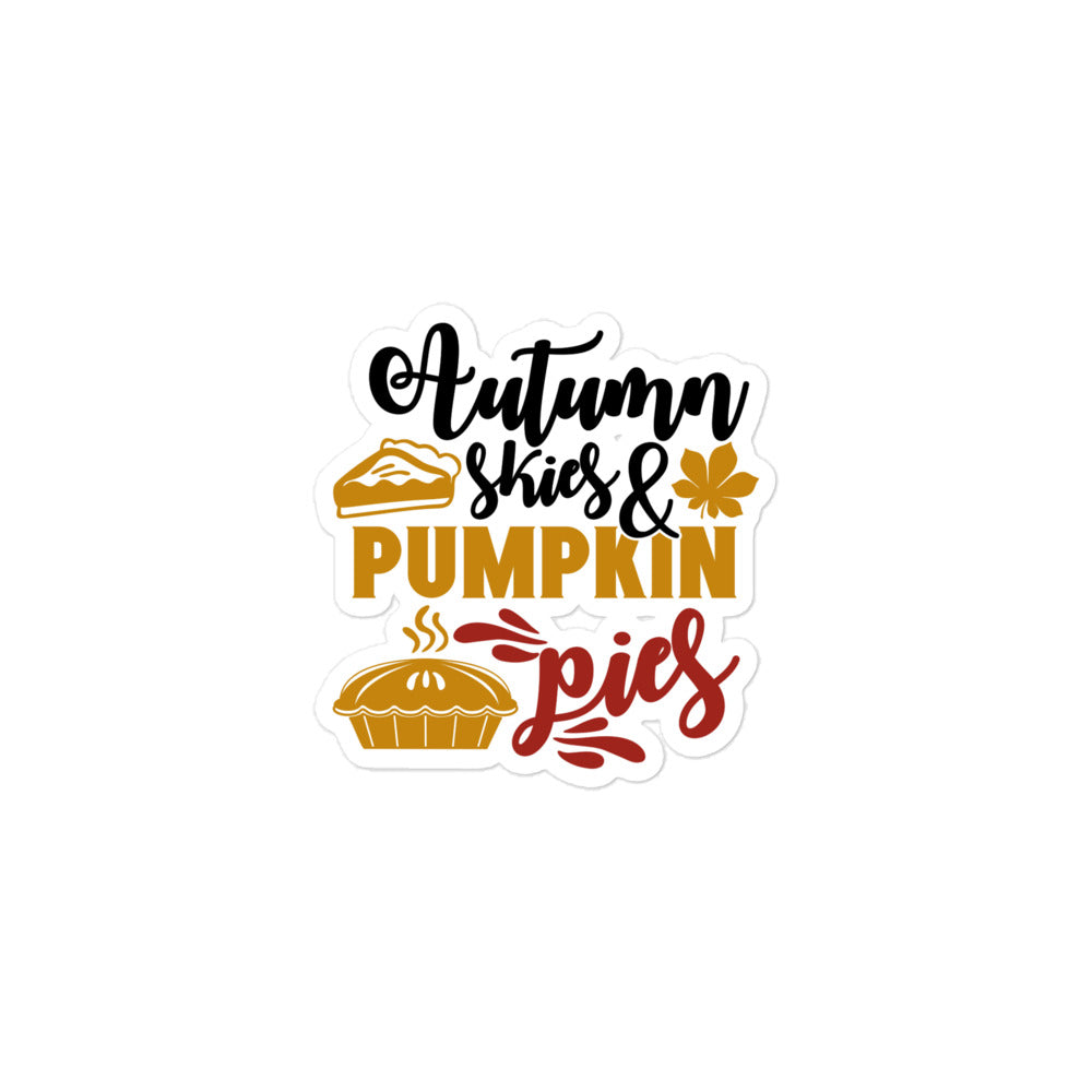 Autumn Skies & Pumpkin Pies Bubble-free stickers