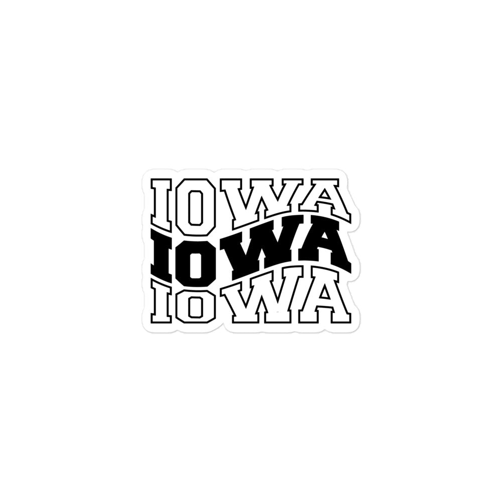 Iowa Bubble-free stickers