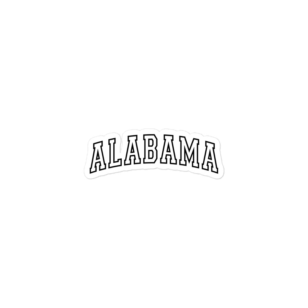 Alabama in Varsity Letters Decorative Sticker