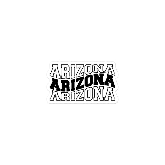 Arizona Varsity Letters Triple Wavy Bubble Free Sticker