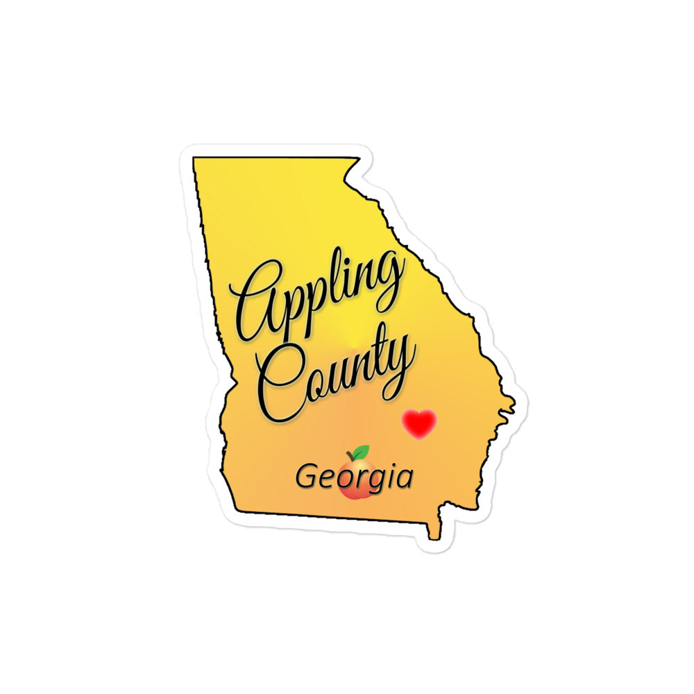 Appling County Georgia 4x4 Kiss Cut Sticker