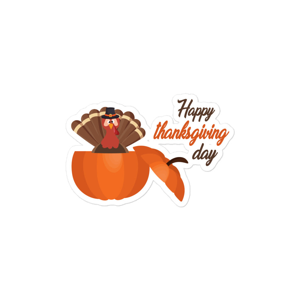 Happy Thanksgiving Day Bubble-free stickers