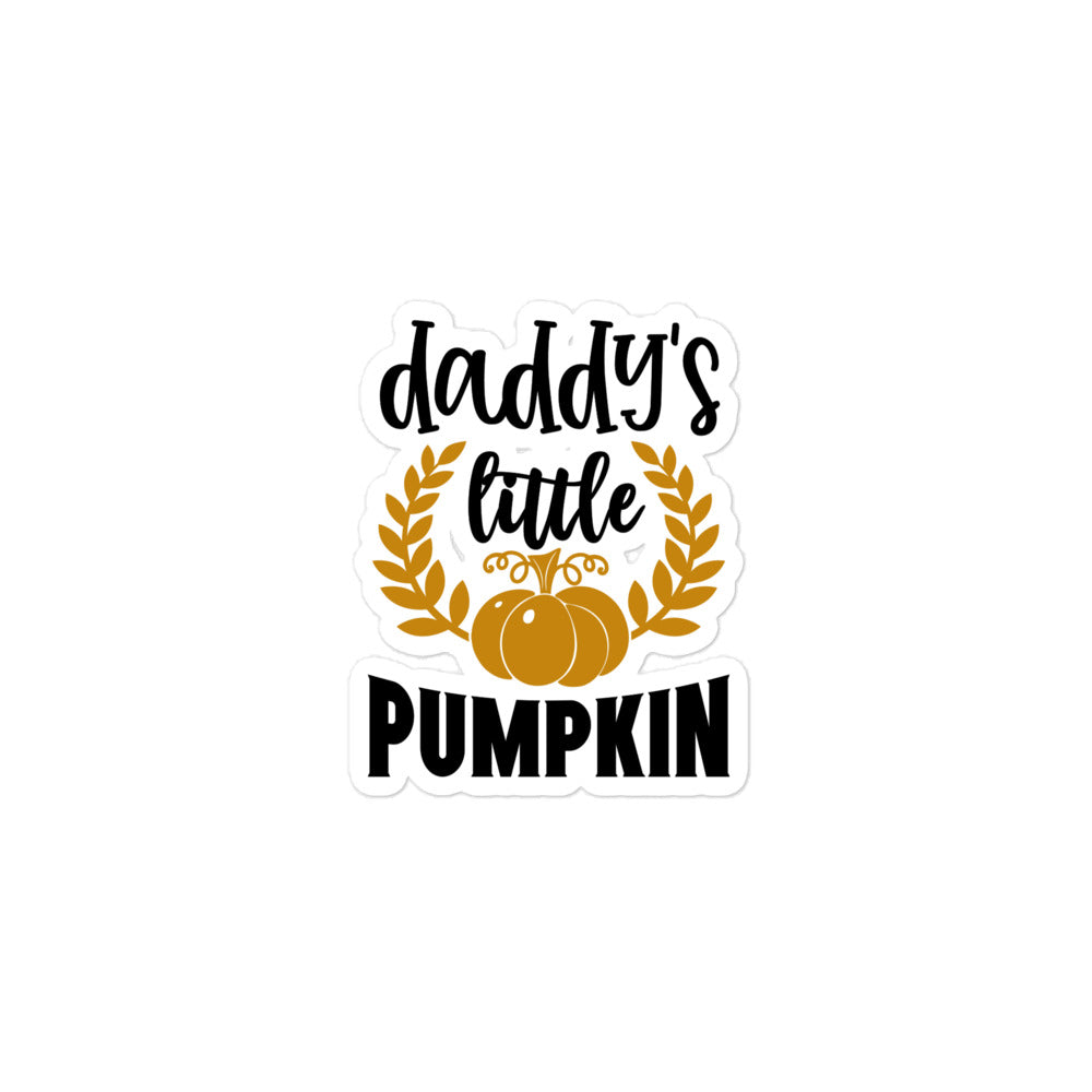 Daddy's Little Pumpkin Bubble-free stickers