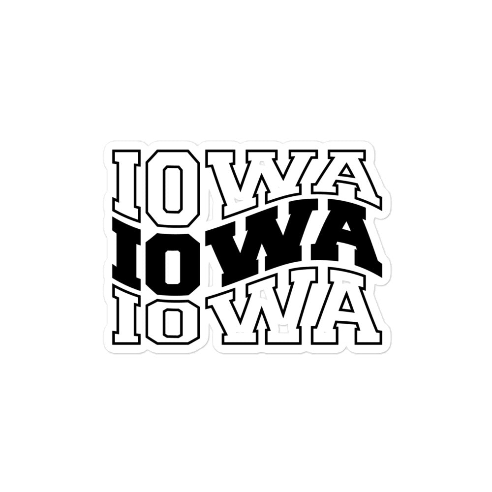 Iowa Bubble-free stickers