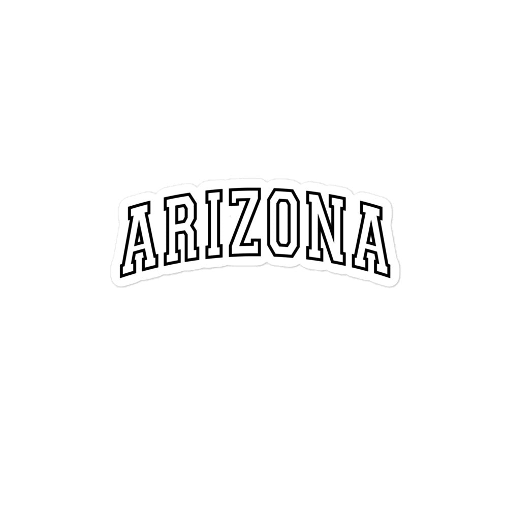Arizona Varsity Letters Arch Bubble Free Sticker