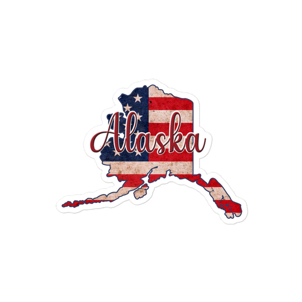 Alaska US Flag Bubble-free Sticker