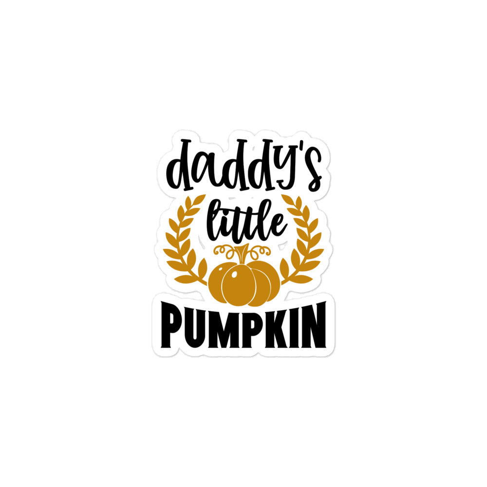 Daddy's Little Pumpkin Bubble-free stickers