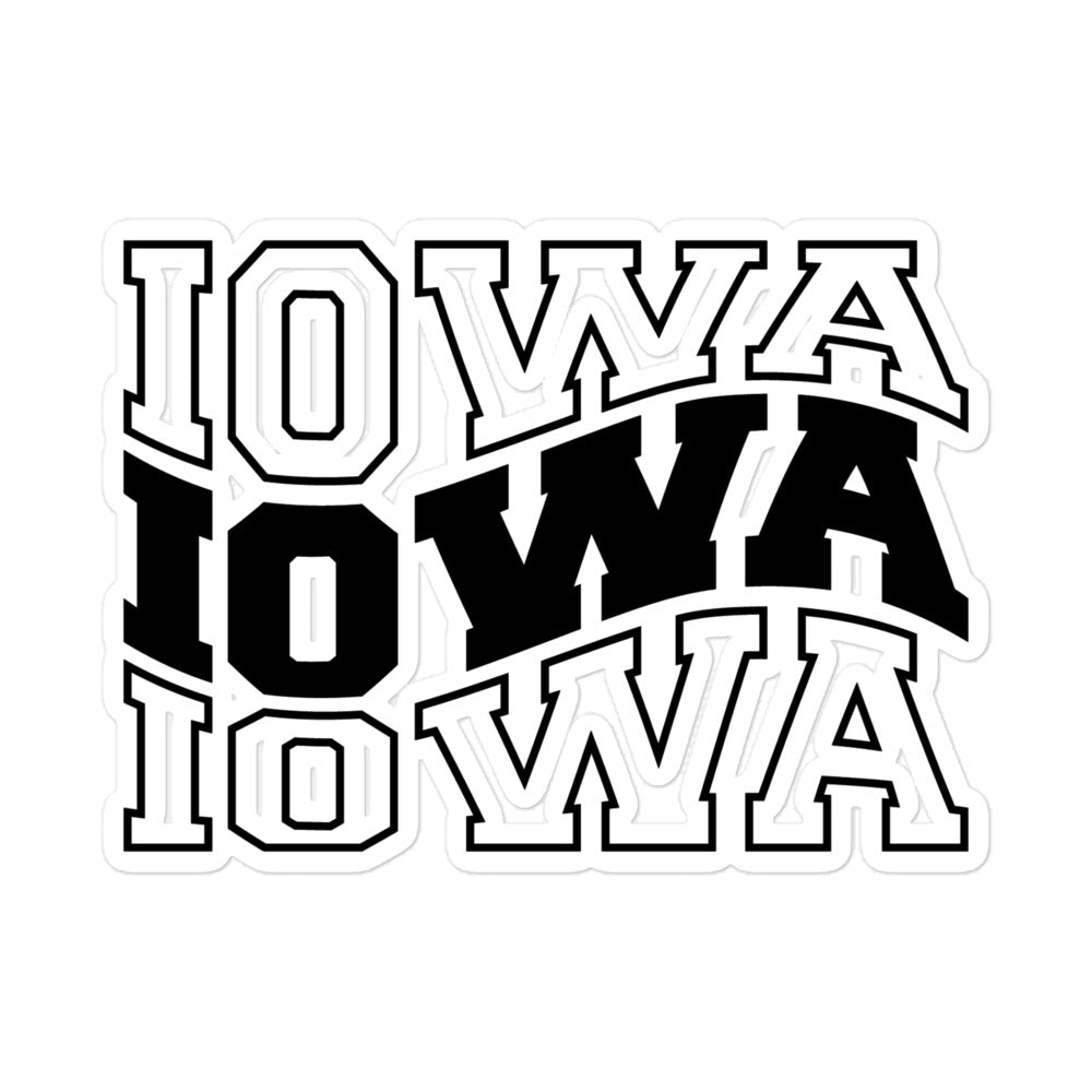 Iowa Bubble-free stickers