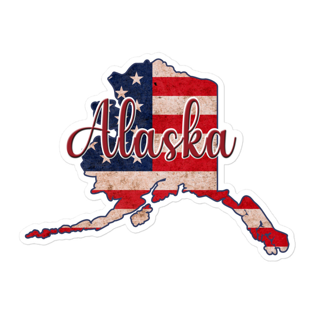 Alaska US Flag Bubble-free Sticker