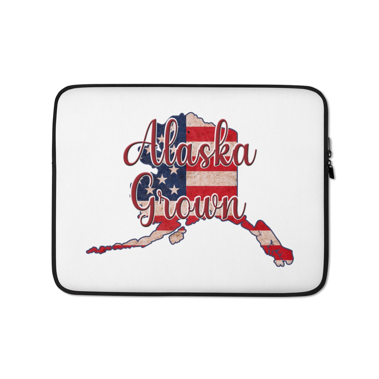 Alaska Grown US Flag Laptop Sleeve