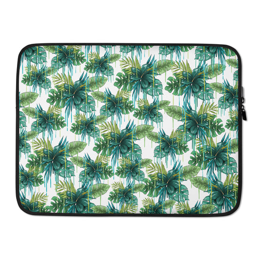 Green Flower Laptop Sleeve