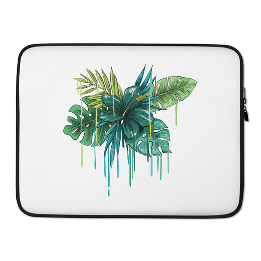Green Flower Laptop Sleeve