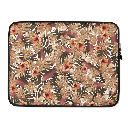 Orange Floral Laptop Sleeve