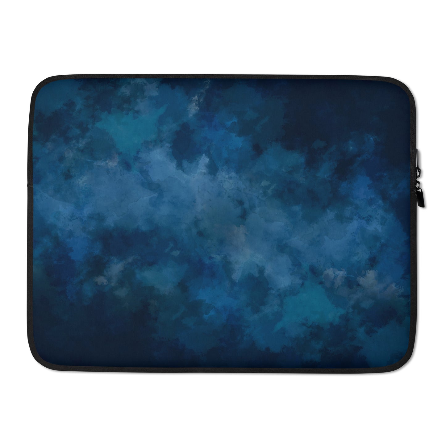Dark Blue Watercolor Laptop Sleeve