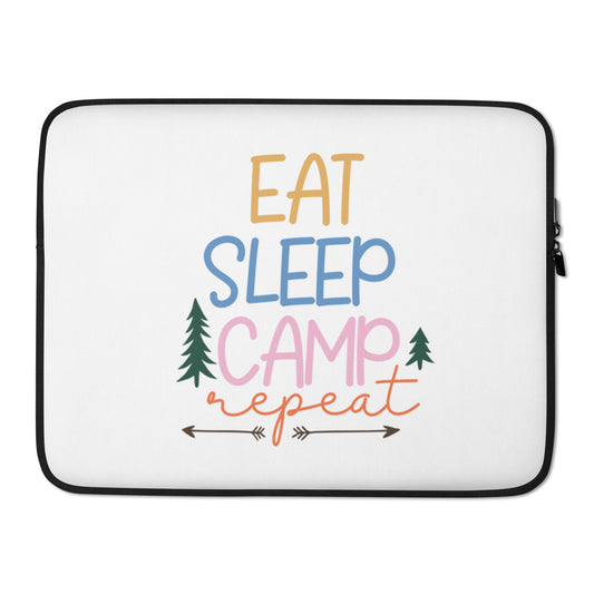 Eat Sleep Camp Repeat Laptop Sleeve