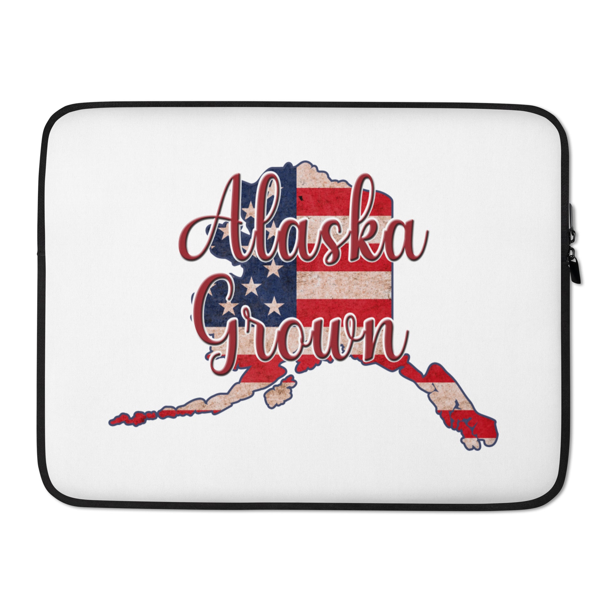 Alaska Grown US Flag Laptop Sleeve