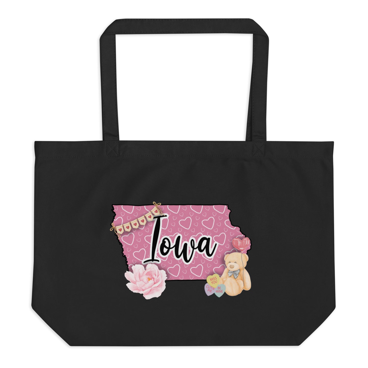 Iowa Valentine Large organic tote bag