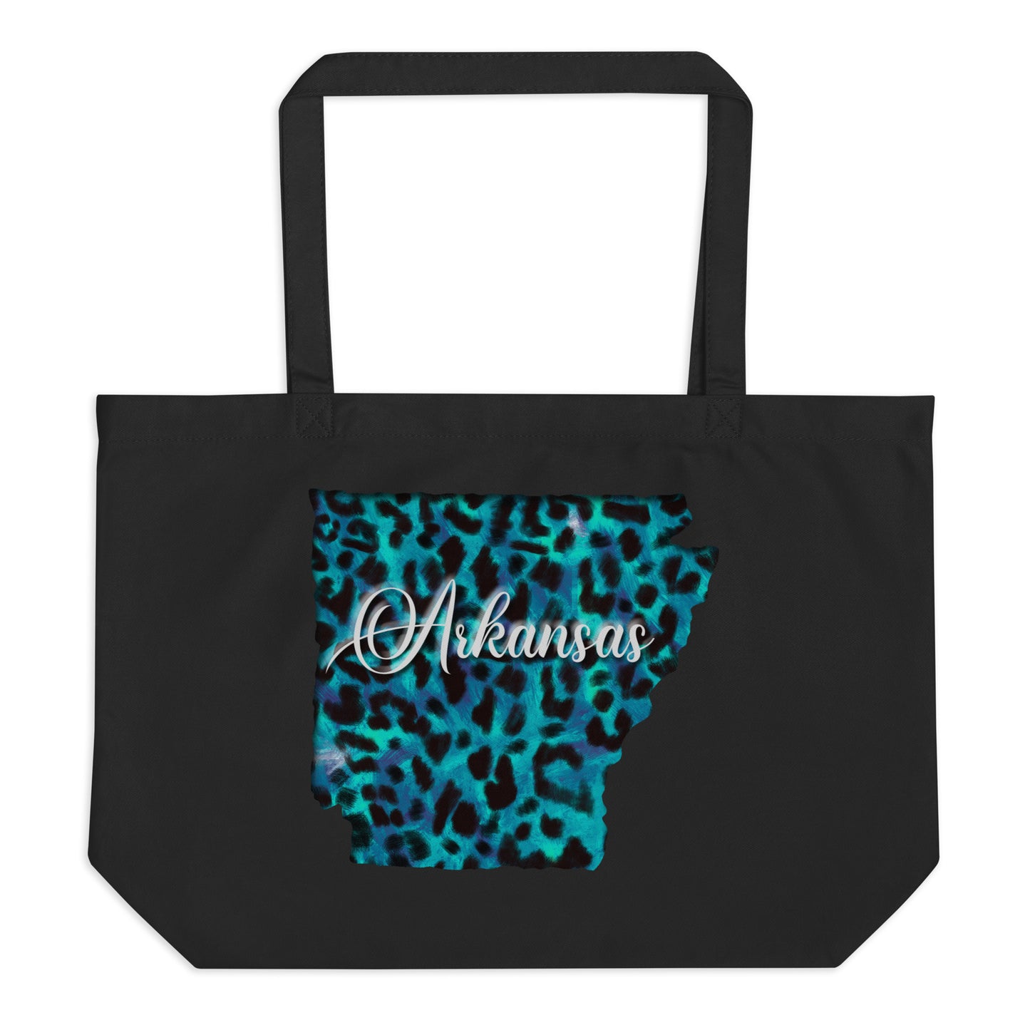 Arkansas Blue Leopard Large organic tote bag