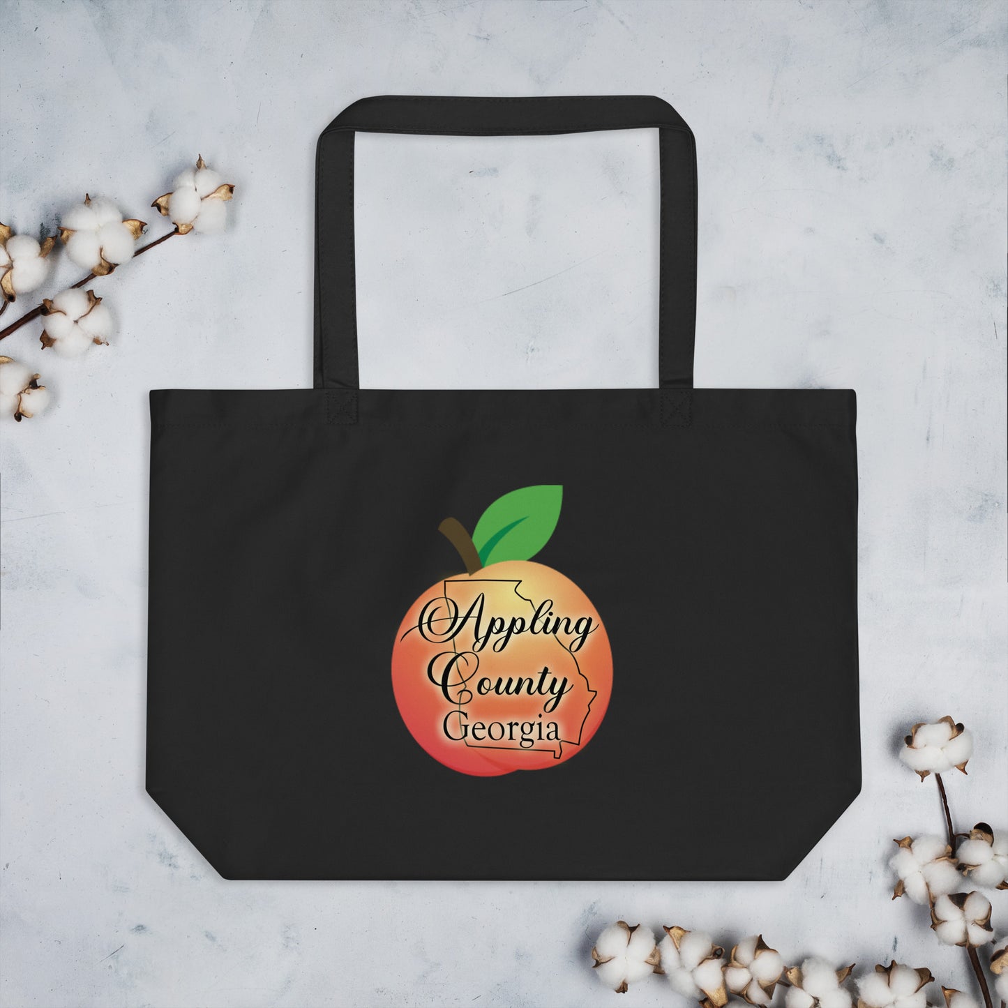 Appling County Georgia Large organic tote bag