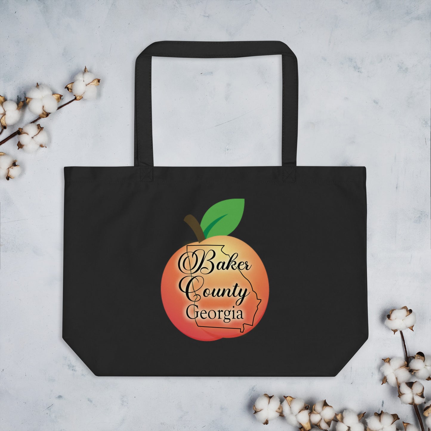 Baker County Georgia Large organic tote bag