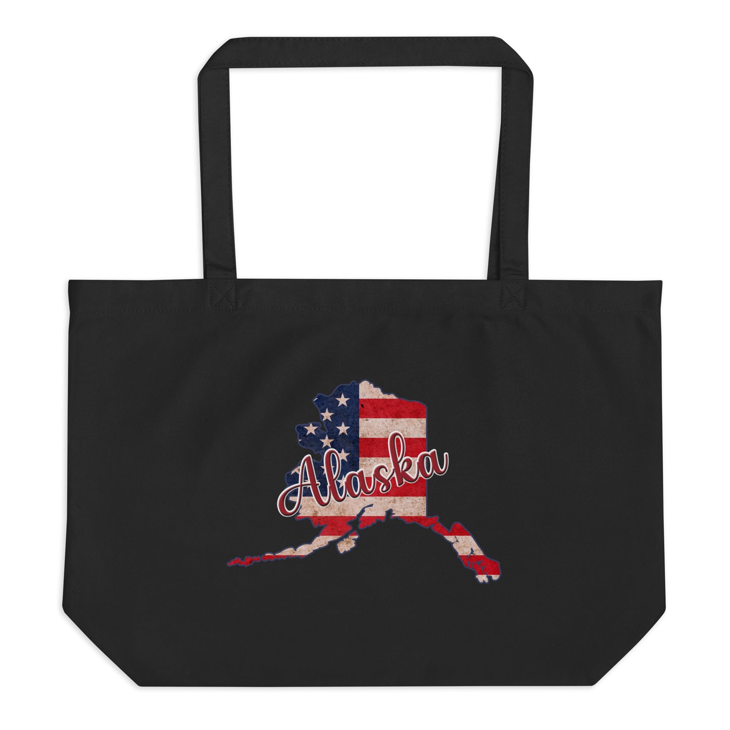 Alaska US Flag Large Organic Tote Bag