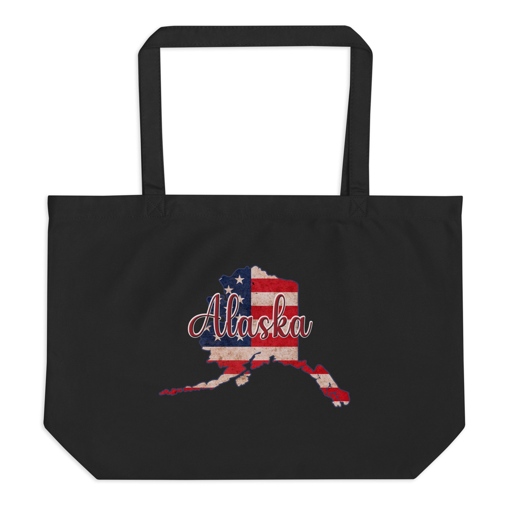 Alaska US Flag Large Organic Tote Bag