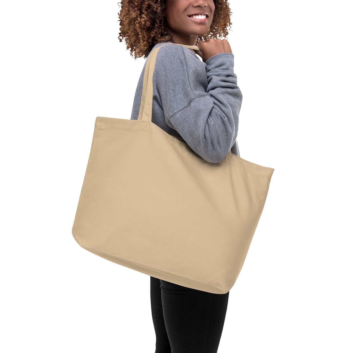 Just a Massachusetts Girl in an Alabama World Large organic tote bag