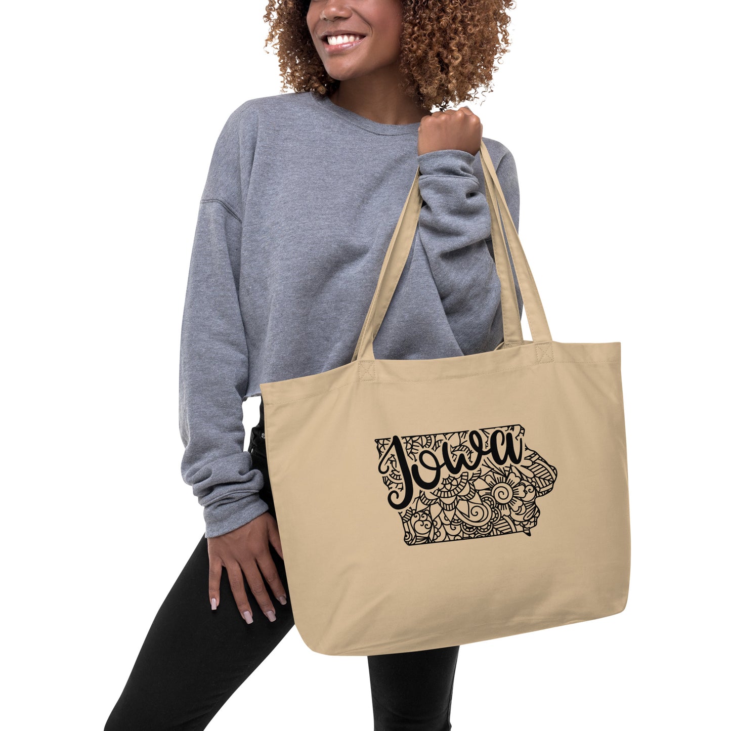 Iowa Large organic tote bag