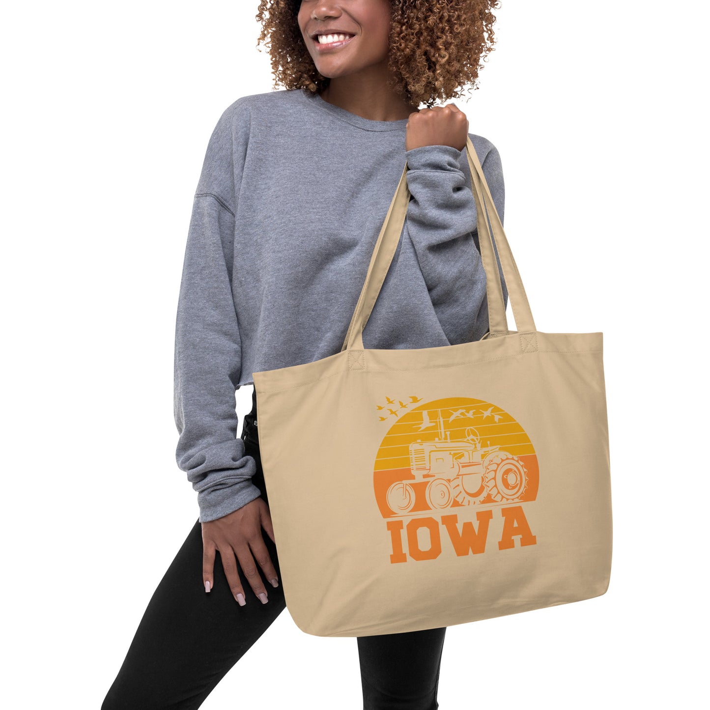 Iowa Large organic tote bag