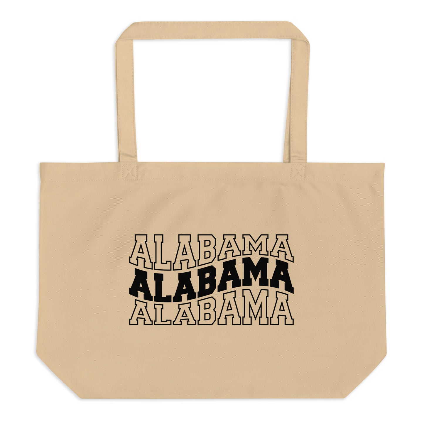 Alabama Wavy Letters Large organic tote bag