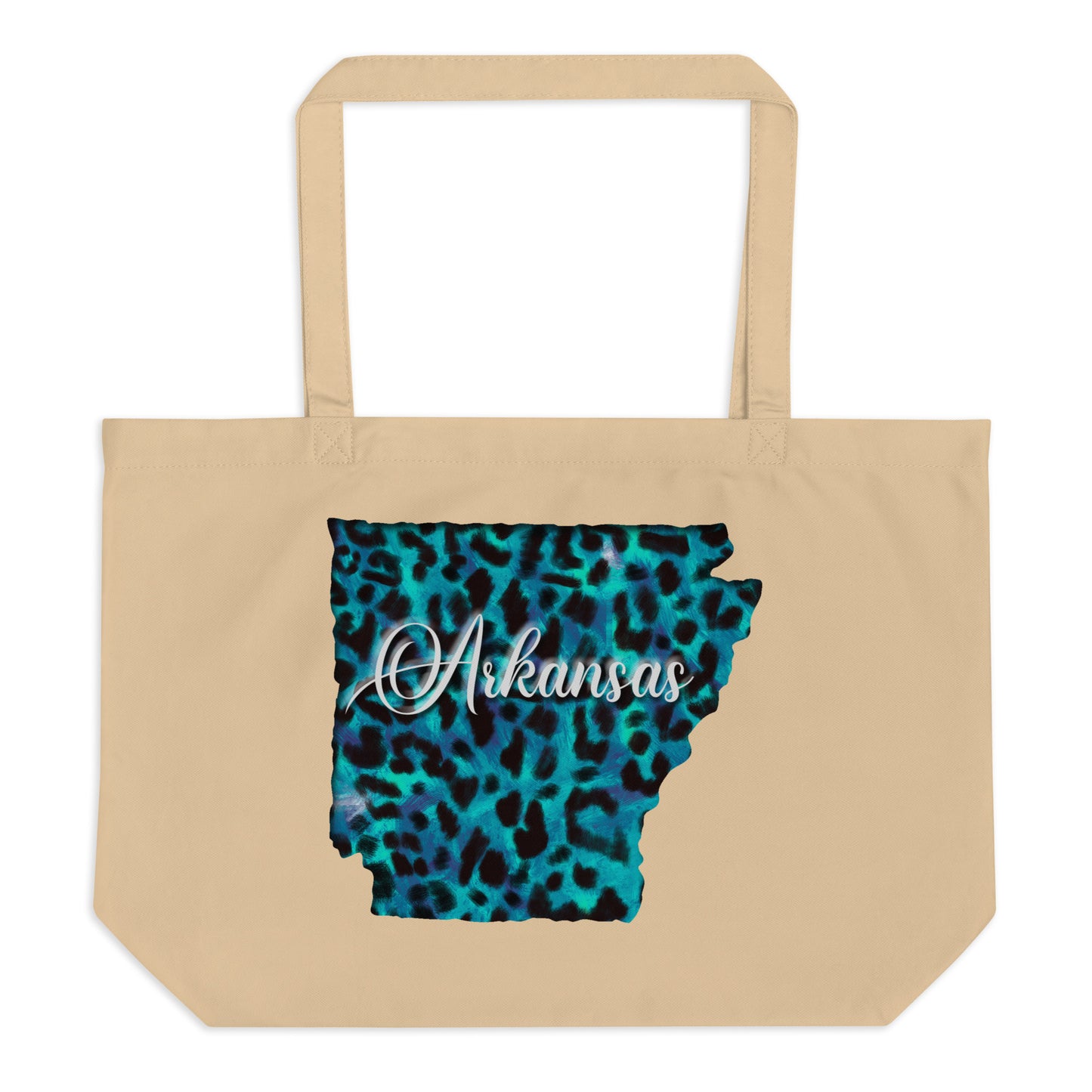 Arkansas Blue Leopard Large organic tote bag