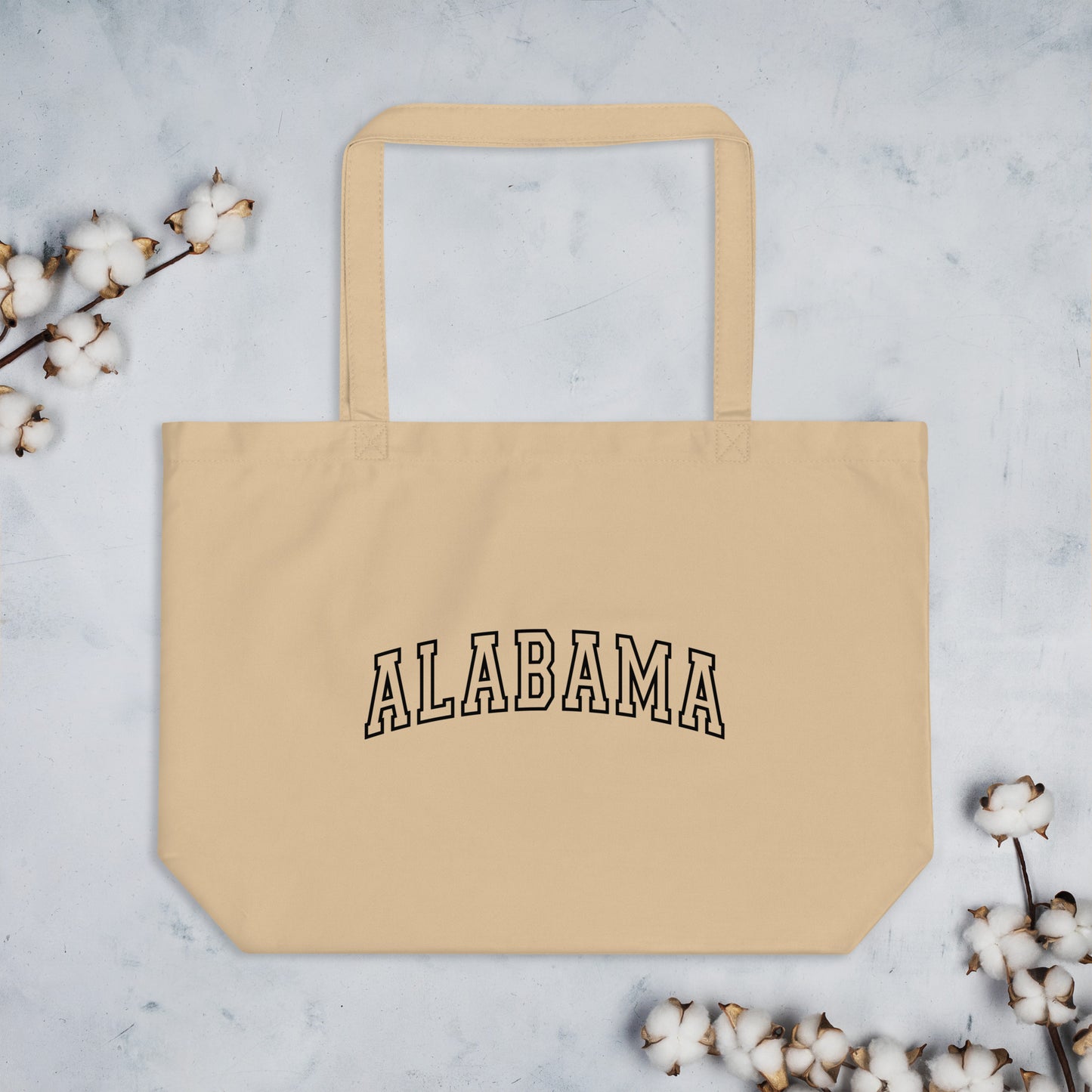 Alabama Varsity Letters Large organic tote bag