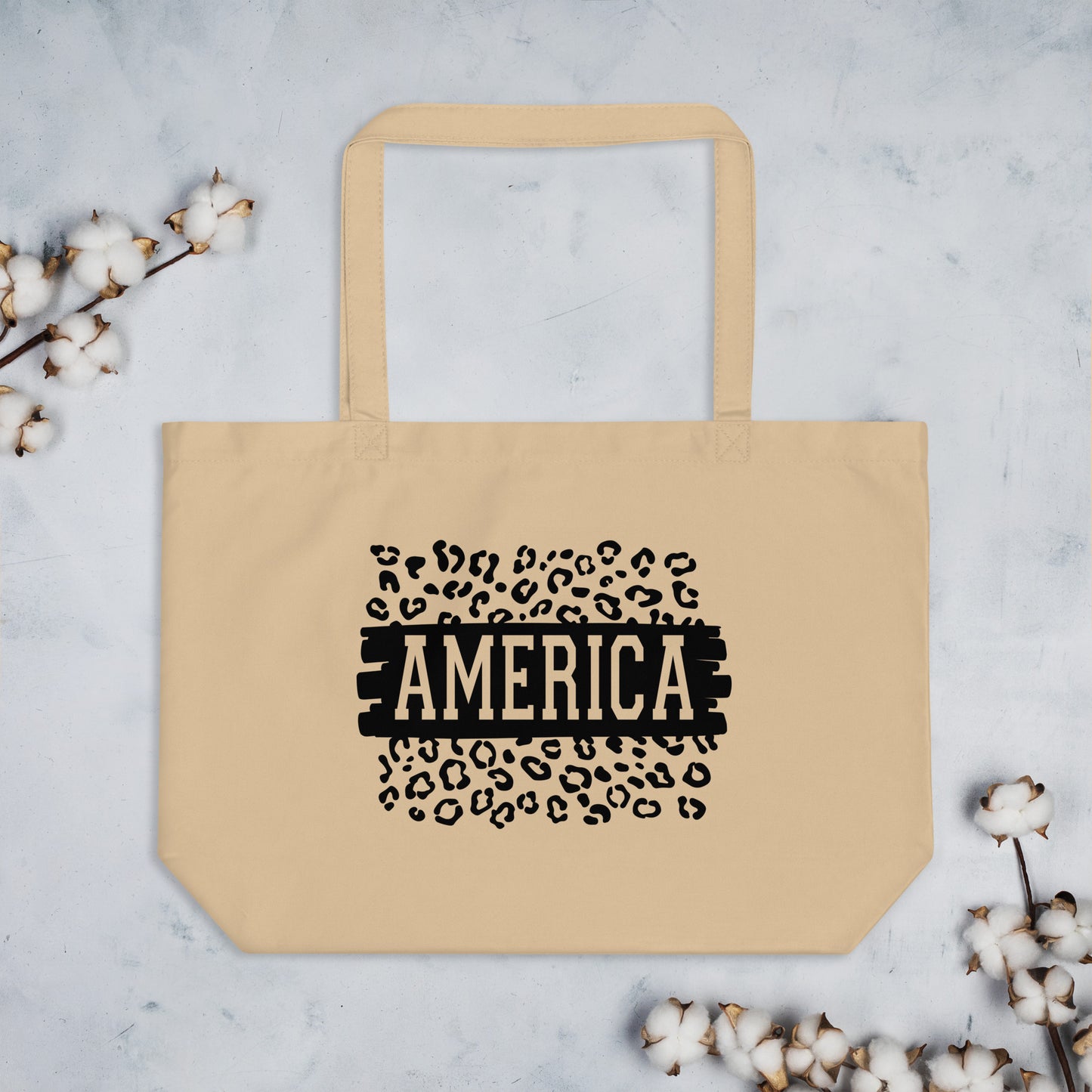 America Large organic tote bag