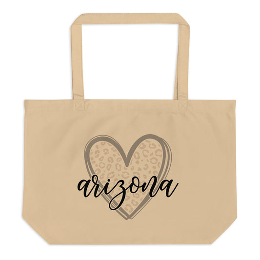 Arizona Heart Large organic tote bag