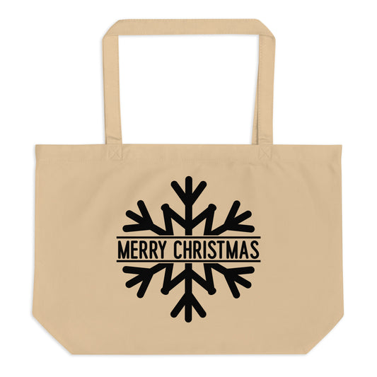 Merry Christmas Large organic tote bag