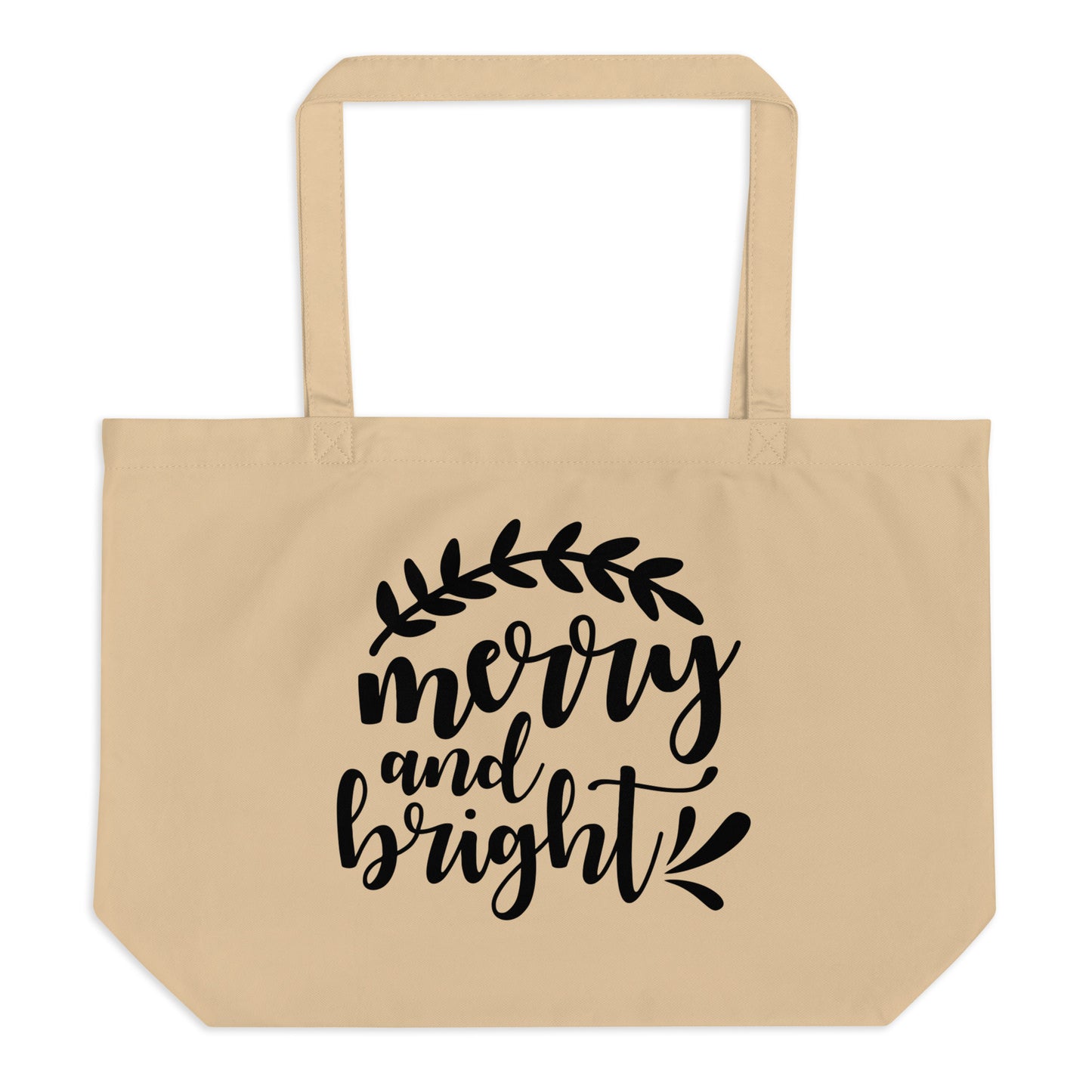 Merry and Bright Large organic tote bag