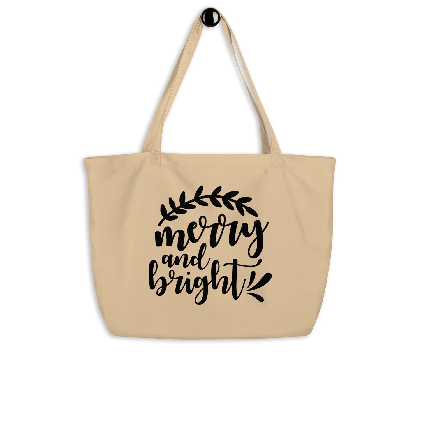 Merry and Bright Large organic tote bag