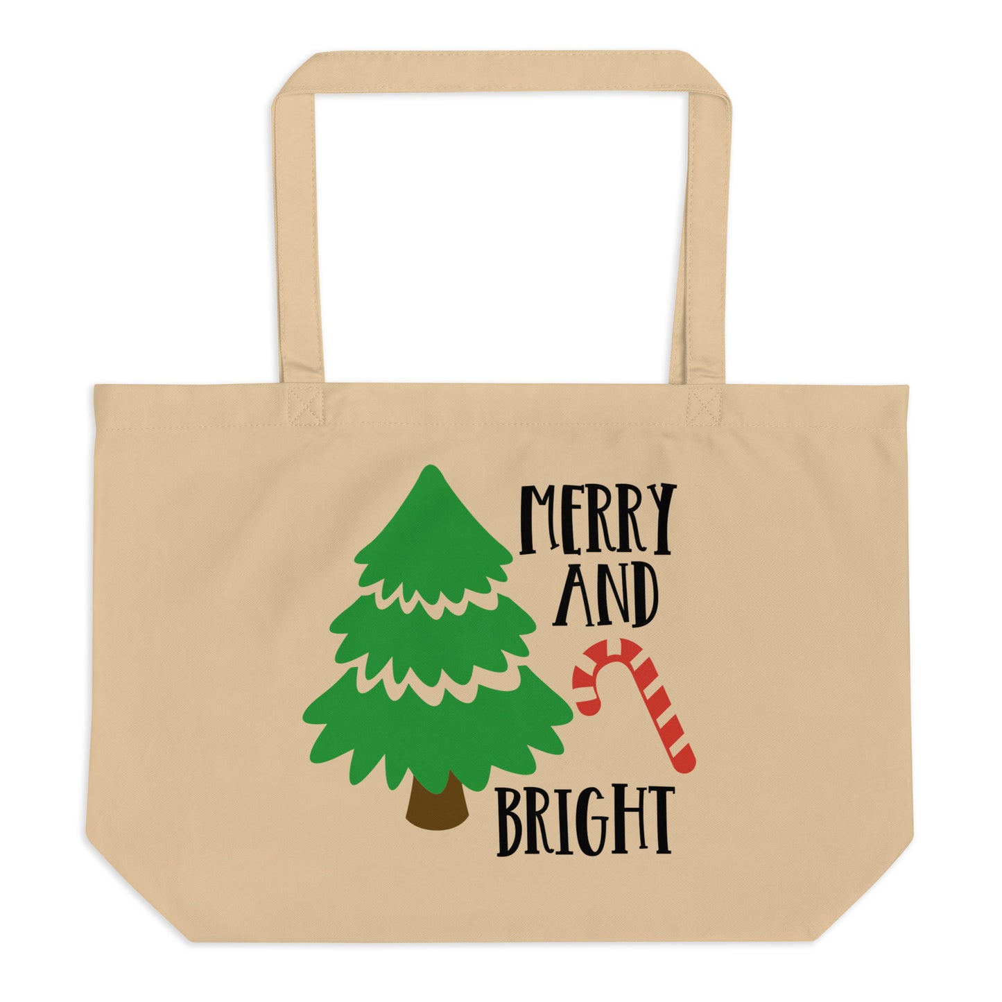 Merry and Bright Large organic tote bag