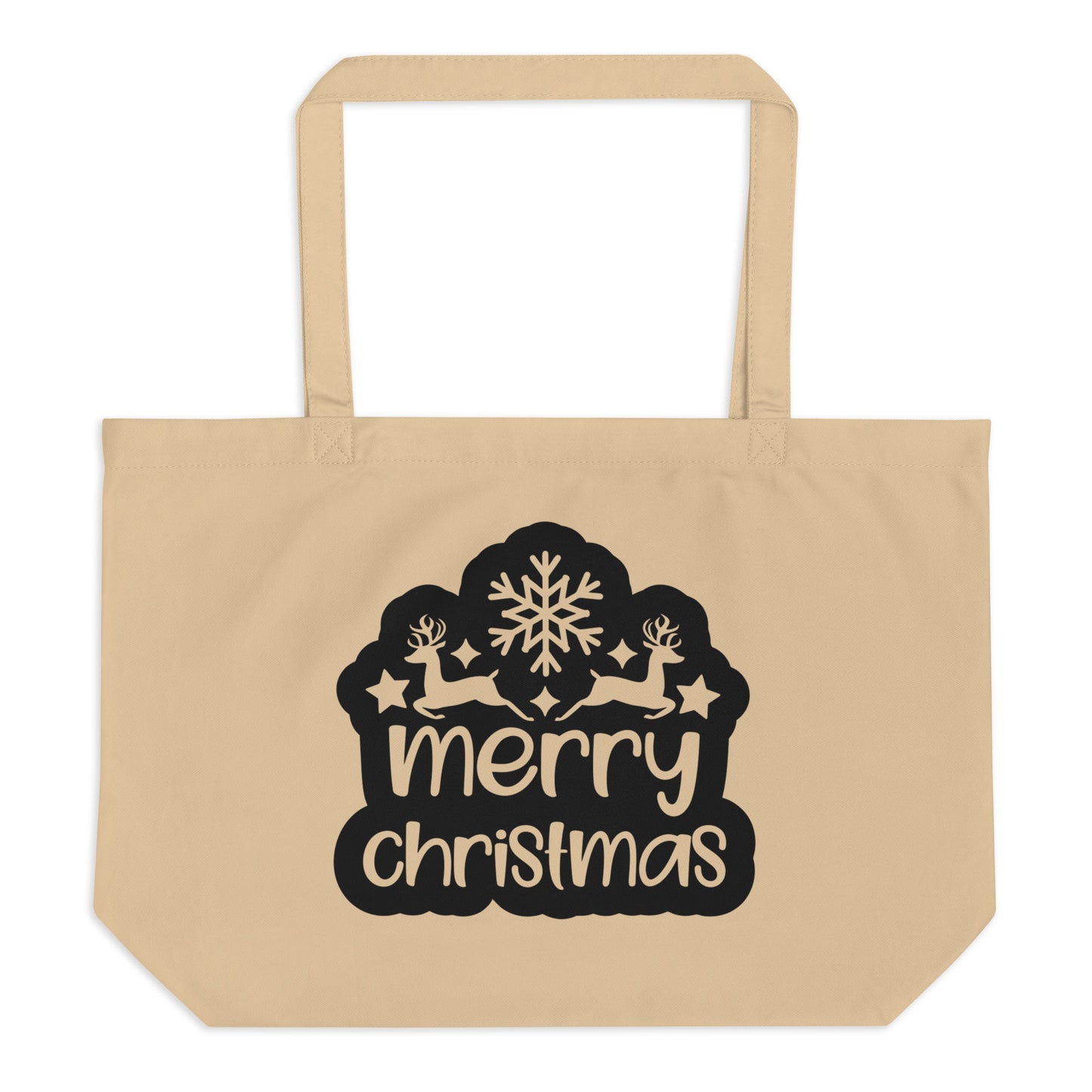 Merry Christmas Large organic tote bag